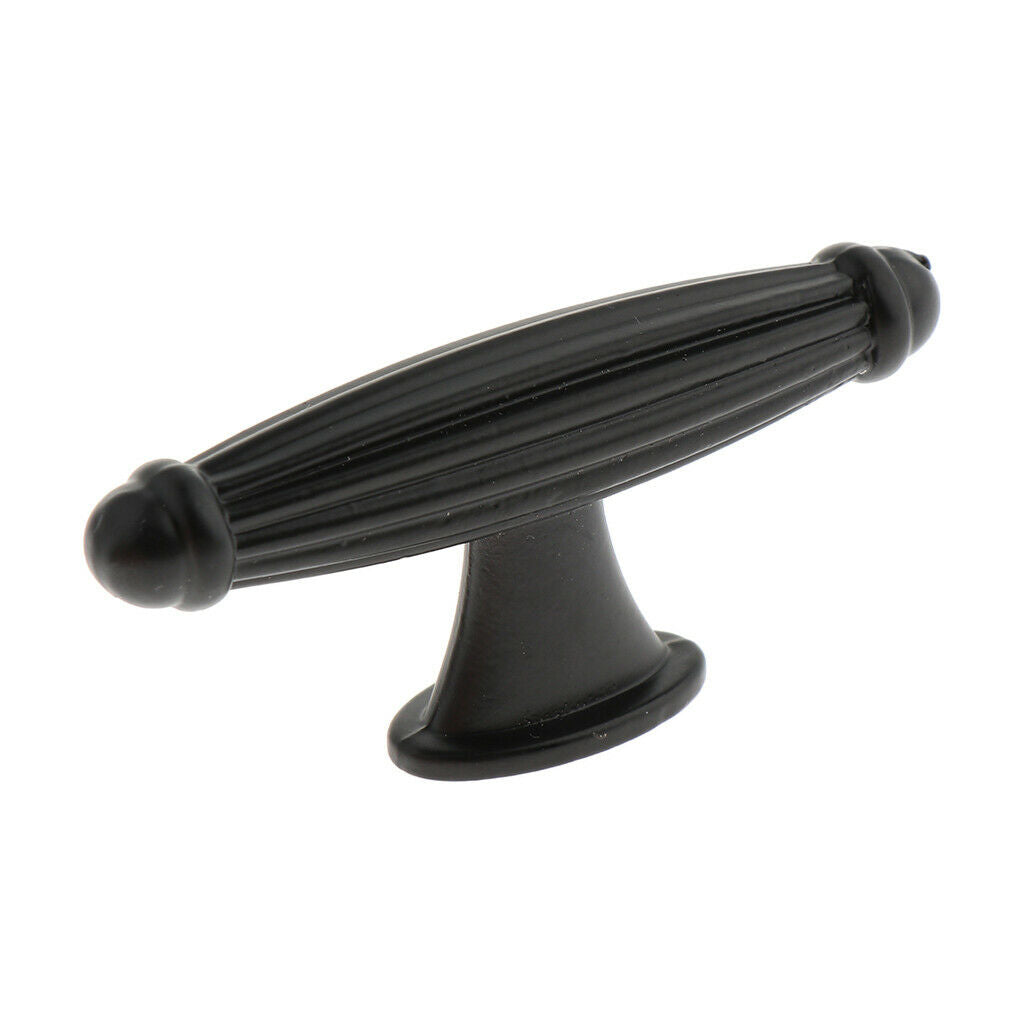 1 Piece Rectangle Black European Aluminum Alloy Matte Cabinet Door Handle