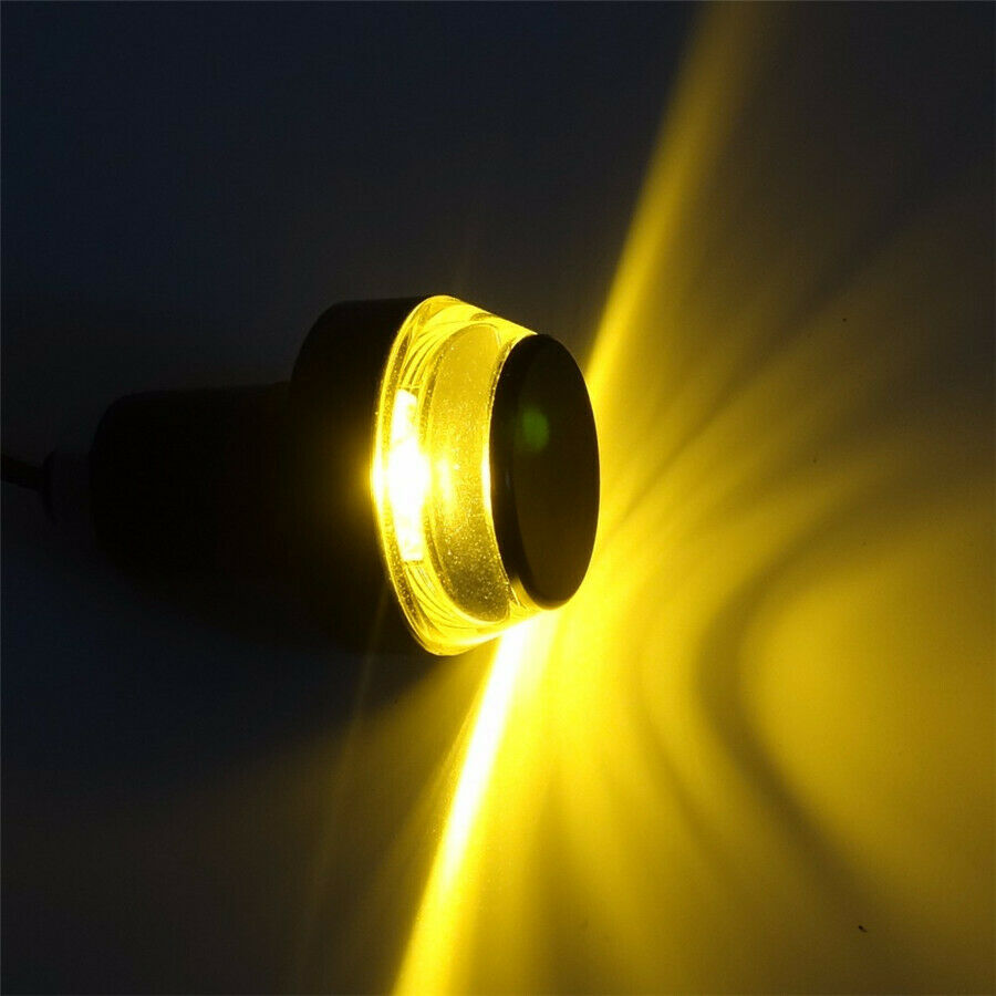 2* Universal  22mm Motorcycle Handlebar Turn Signal Round amber Indicator light