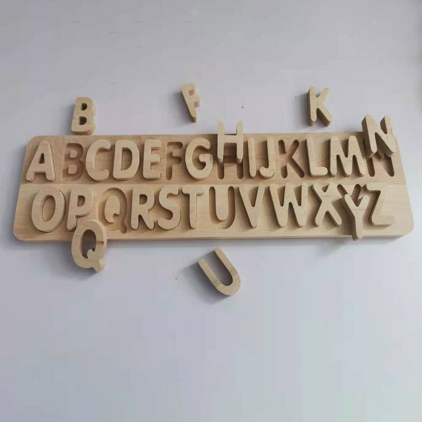 Letter Puzzle Board Toys Educational Alphabet Number Recognition Learning
