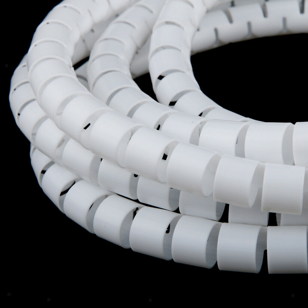 3X Cable Banding Storage Tube Wrap Tool Tidy Wire for PC as described,White