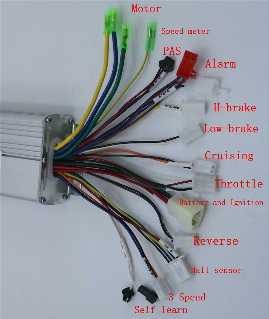 Motor Controller Electric Bike Tricycle Controller 36V/48V 500W/600W 30Amax