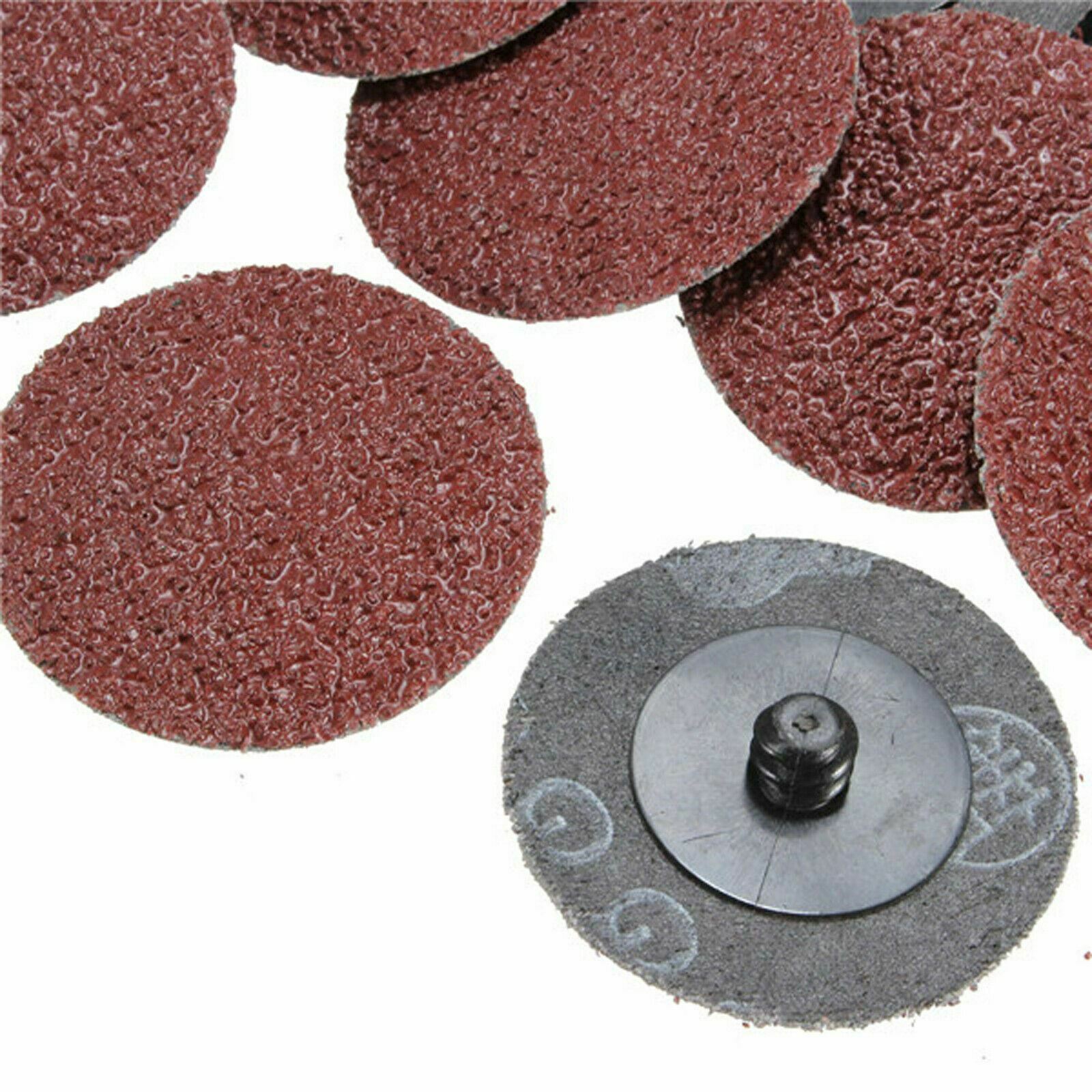 x50 2'' 50mm 36 Grit Roloc Roll Lock Sanding Disc Dremel Abrasive Surface Sander