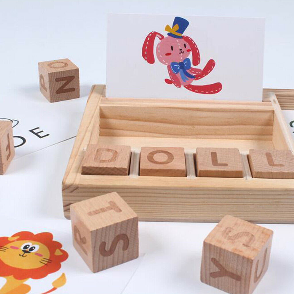 Wooden Educational Toys Learning Matching Letter Games and Develops Alphabet