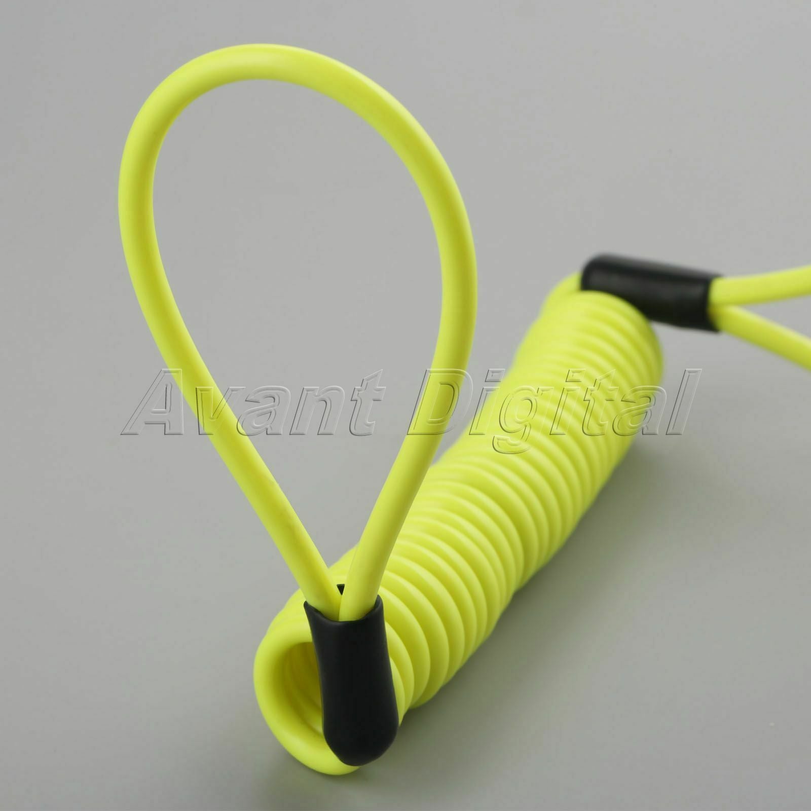 1.50 Meter Safety Lanyard Spring Coil Wire Rope Disc Brake Lock Reminder Cable