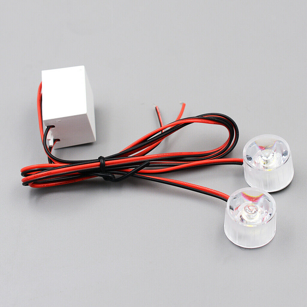 2pcs 2 Mode Red+Blue Emergency Flashing Strobe LED Safety Warning Foglight