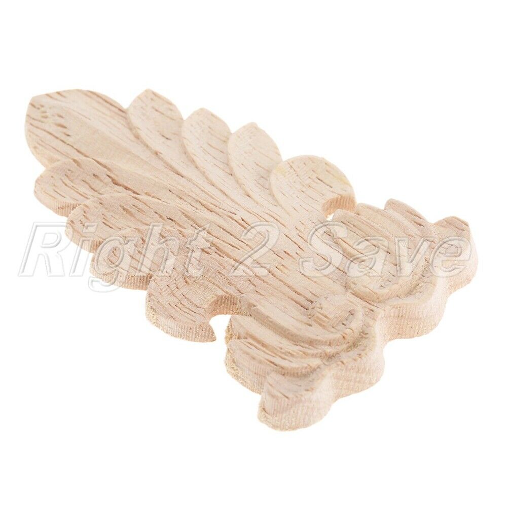 Woodcarving Corner Onlay Applique Unpainted Cabinet Furniture Decoration 1pc New