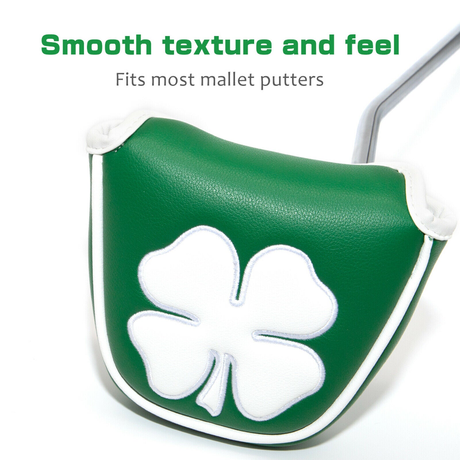 Waterproof Golf Mallet Putter Cover PU Leather Club Head Cover Sleeve Case