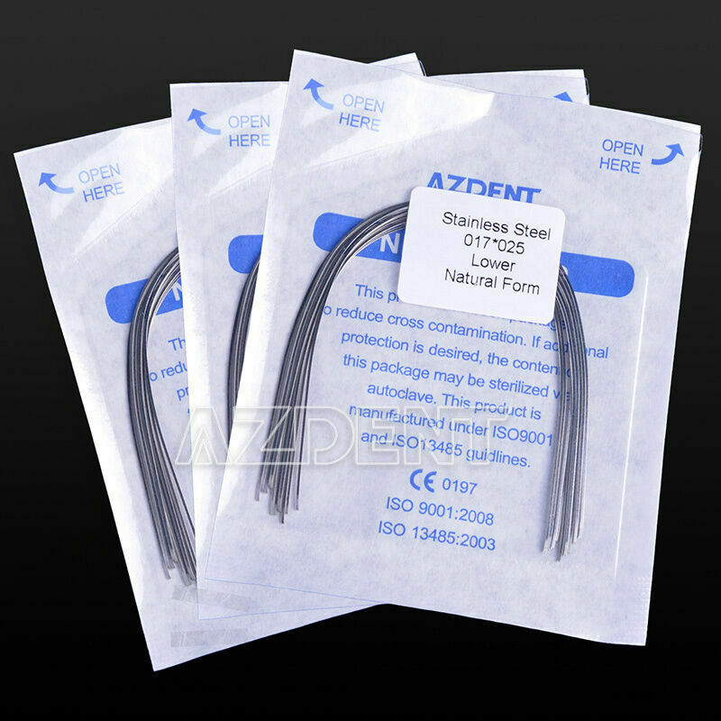 30 X Dental Ortho Arch Wire Stainless Steel Natural Form Rectangular 17*25 Lower