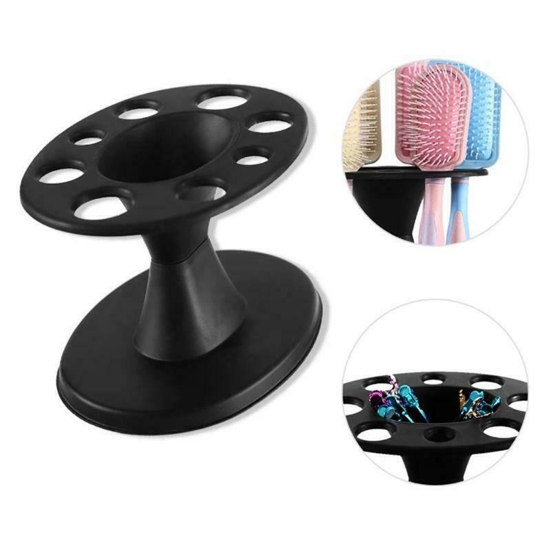 Round Hair Styling Tools Stand Salon Brushes Organizer Scissors Roll Comb Holder