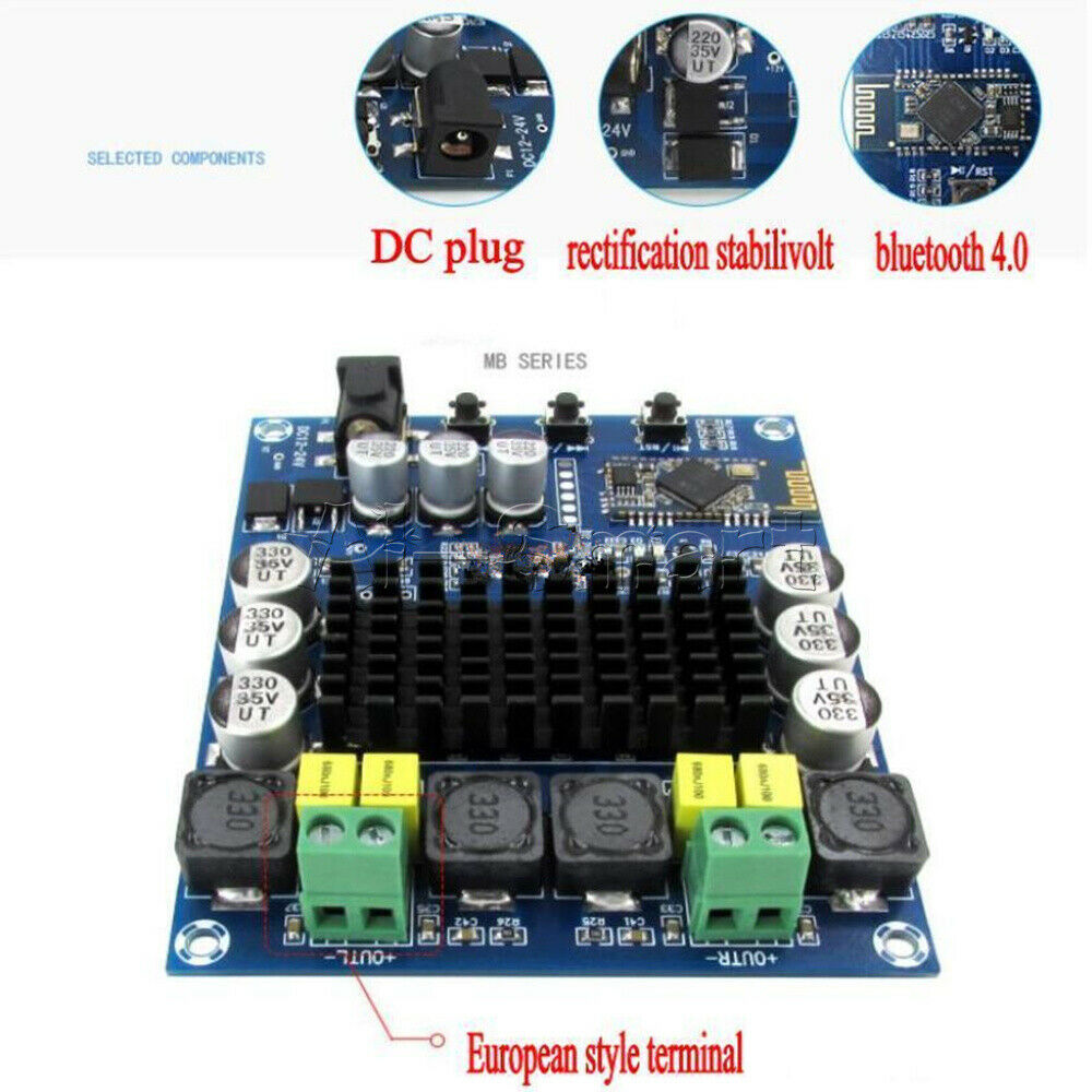 Bluetooth 4.0 TPA3116D2 120W x 2 Wireless Audio Receiver Digital Amplifier Board