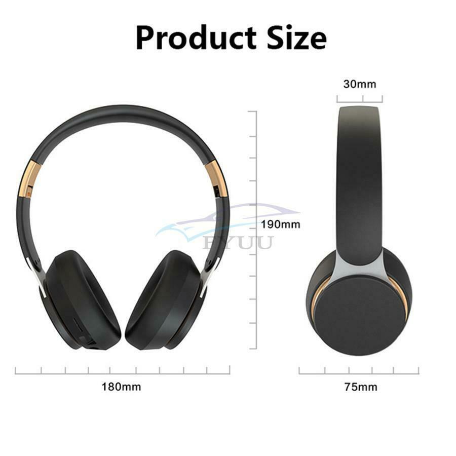 1PCS Foldable Bluetooth 5.0 Wireless Headset Stereo Adjustable Touch Control