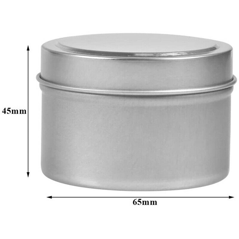 4 Oz Metal Tins/Candle Tins (24-Pack), Round Containers with Slip-on Lids foC6B6