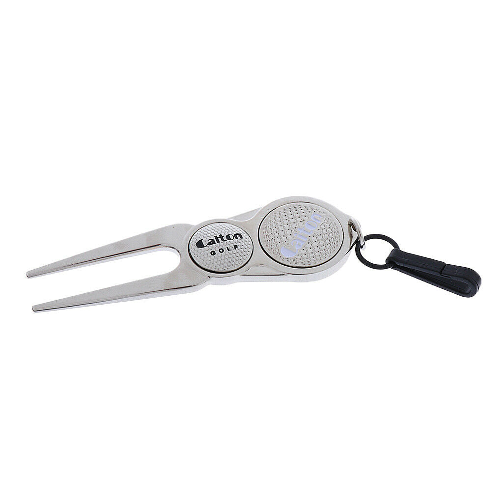 New Zinc Alloy Golf Pitch Mark Divot Repair Tool and Magnetic Ball Marker