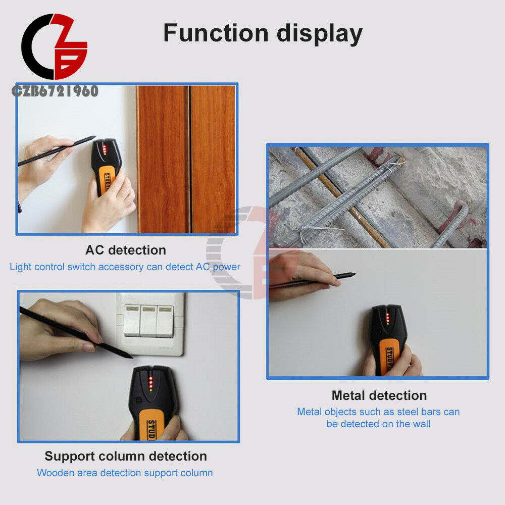 Home Stud Finder Wall Scanner Handheld Cable Wire Metal Wooden Detector