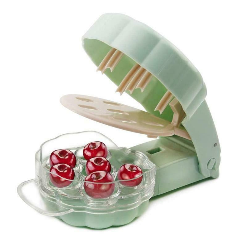 Cherry Pitter Cherry Stoner Corer 6 Groove Cherries Stone Remover Tool Container