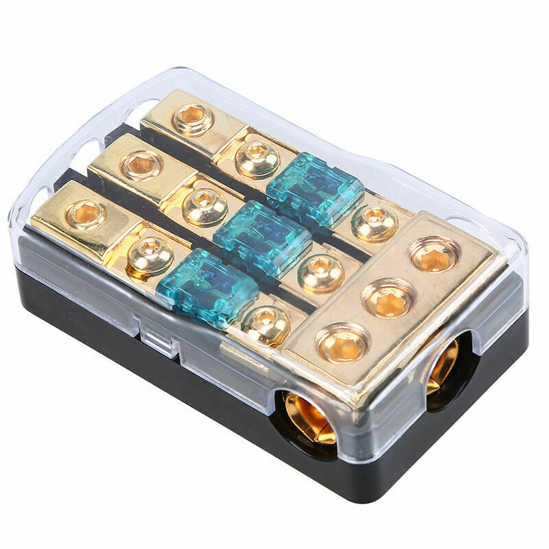 Universal 1 Way In 3 Way Out Style Fuse Holder Fuseholder Box AT Audio Part Tool