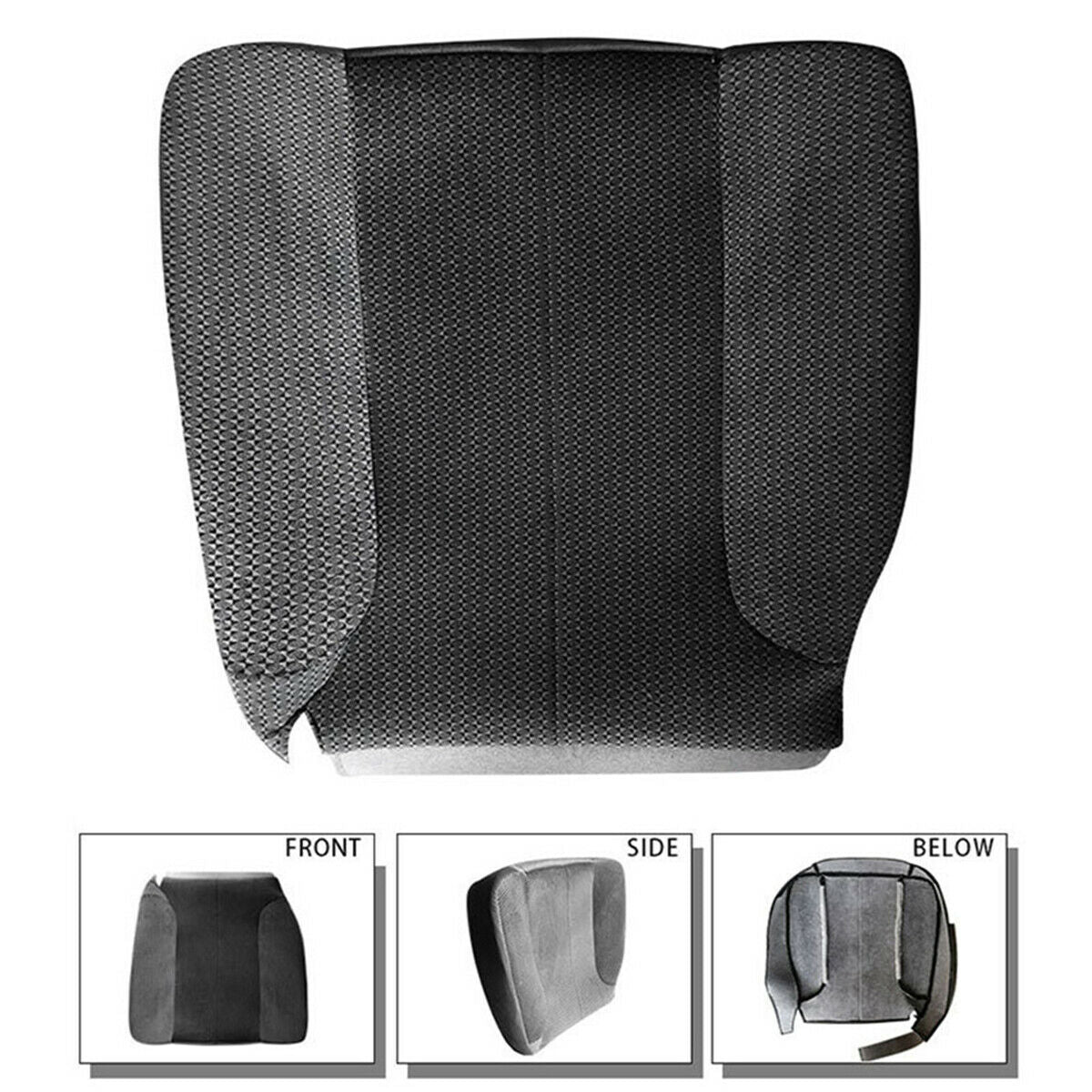 1PCS Weaving Cloth & PU Leather Driver Bottom Seat Cover For Ram 3500 SLT 03-05