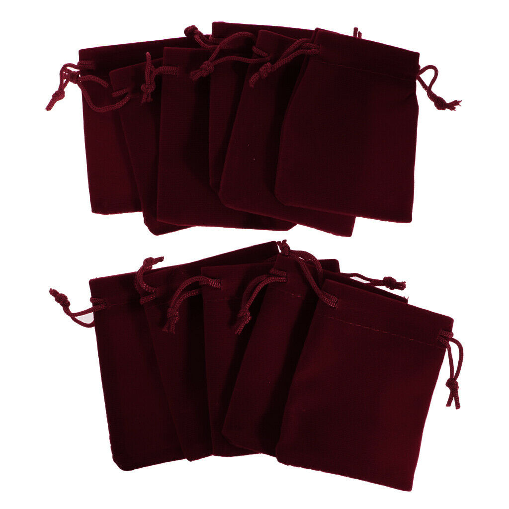 Gift Bags Wedding Gift Wrapping Drawstring Watches Pouches 7x9cm  Wine Red