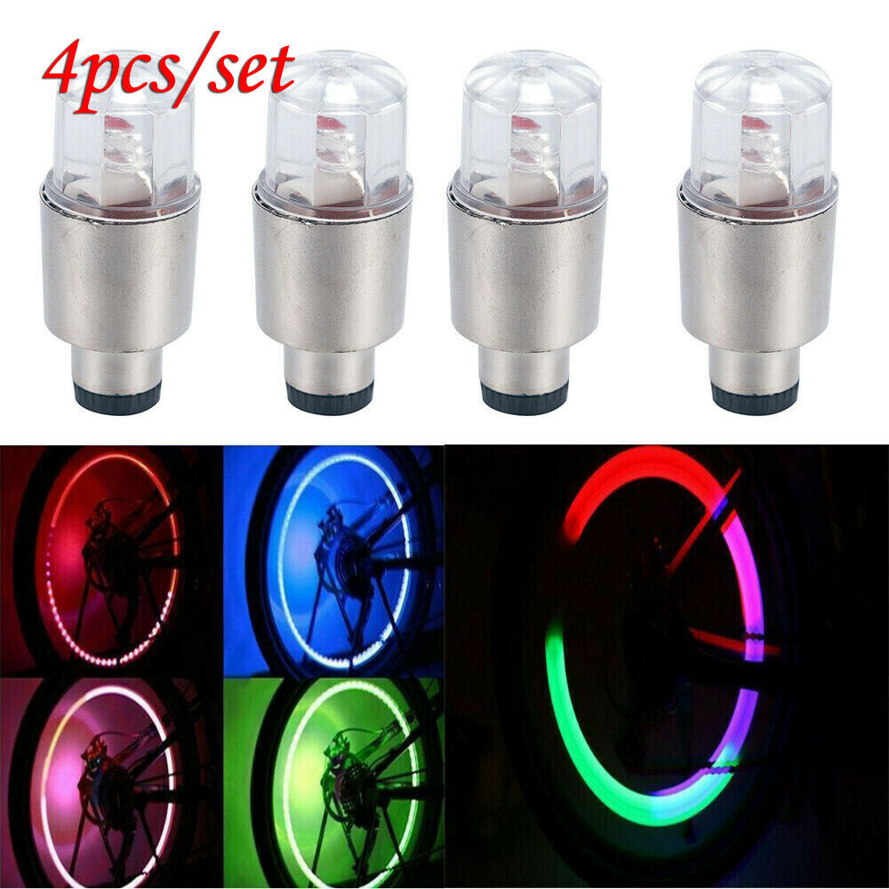 4x LED Dragonfly Car Wheel Tyre Light Lamp Bulbs Tire Air Valve Stem Cap Decors