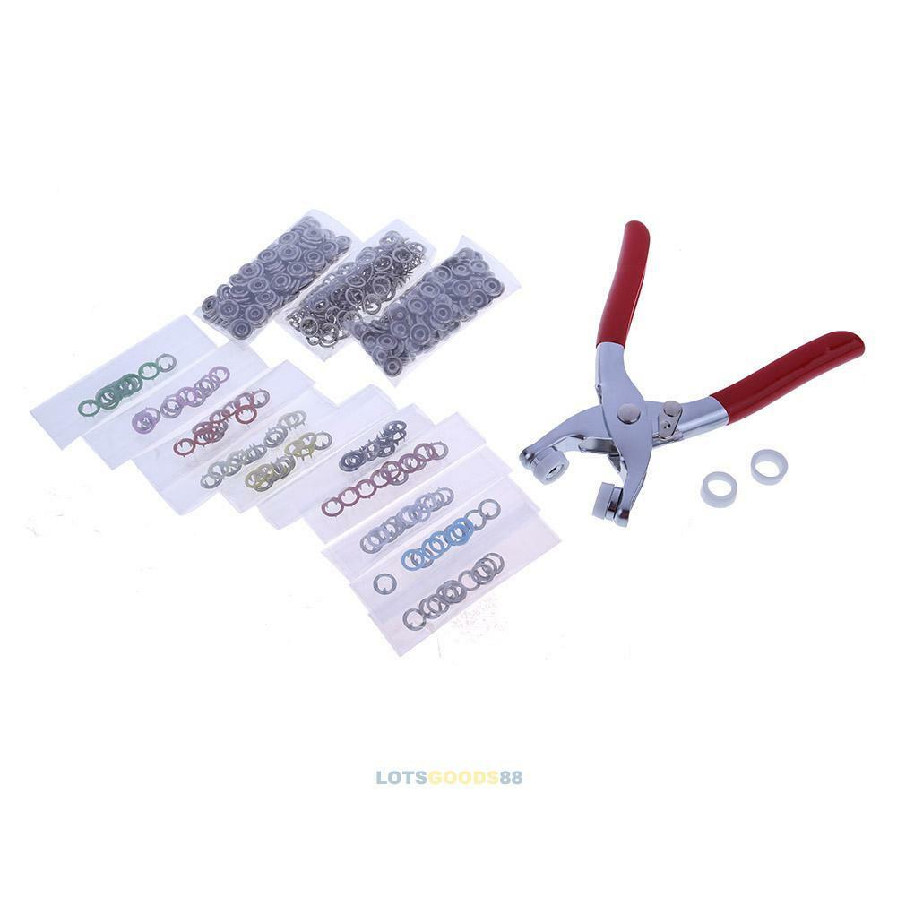 100sets Metal Prong Snap Buttons + Plier Installation Fastener Press Stud Tool