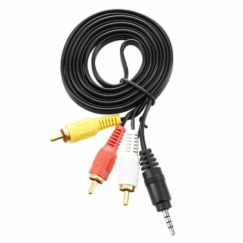 4.9ft 3.5mm plug to 3 RCA Male Adapter AV Extension Cable for TV VCD DVD A7H5H5
