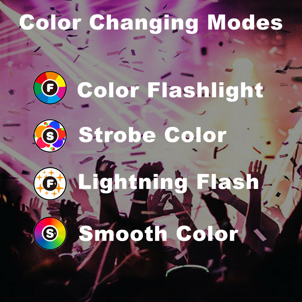 E27 LED Light Bulbs RGB Color Changing 5W A19 Cool White Bulb with Remote 2 Pack