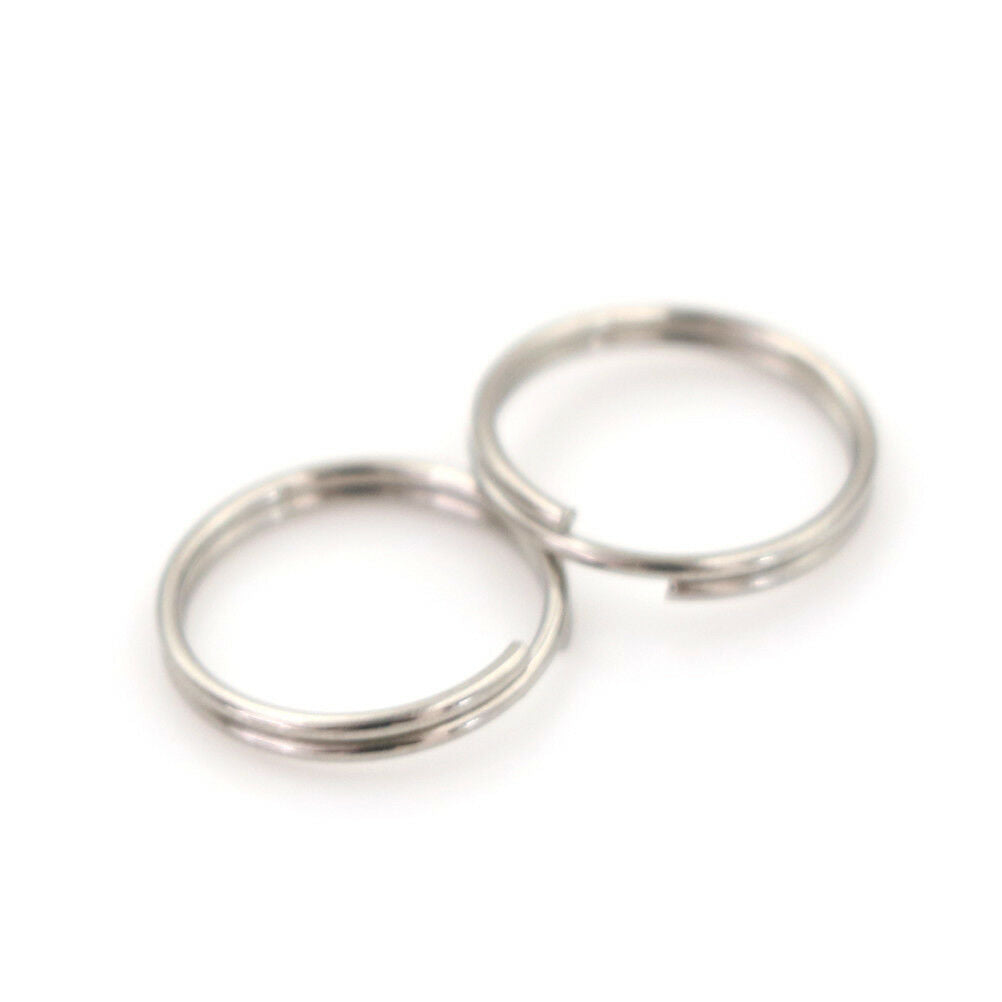 2Pcs Round Metal Chrome Finish Split Ring Camera Strap Rings Hook SEB Lt