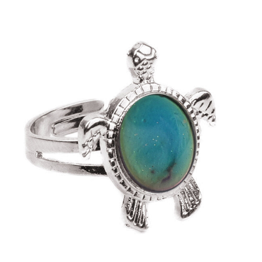 Fashion Chic 1PC Mood Ring Changing Color Turtle Adjustable Temperature R.l8
