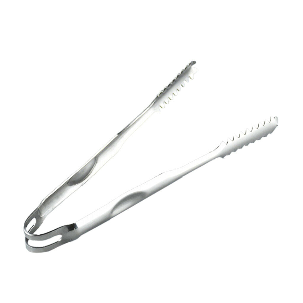 7â€ Stainless Steel Salad Ice Cake Bread Tongs Kitchen Food Buffet Clip Clamp
