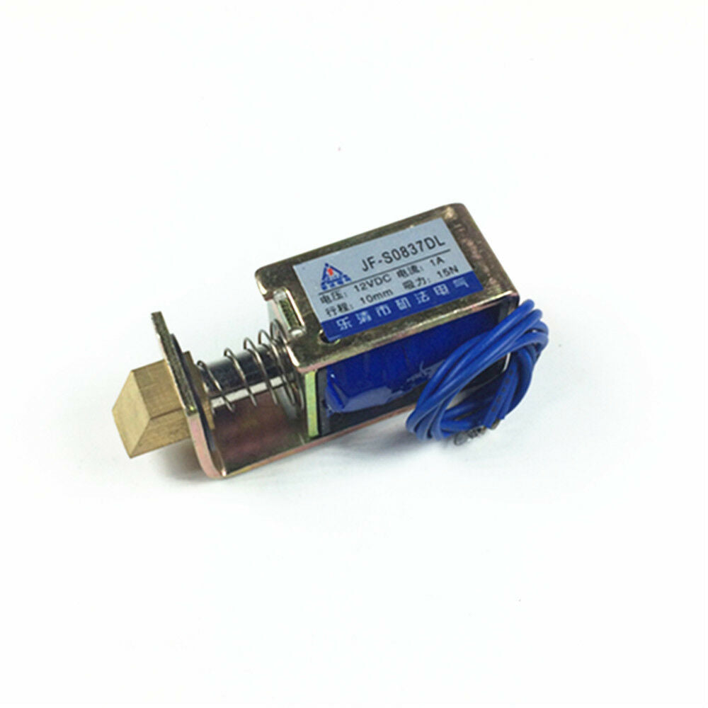 JF-S0837DL 12VDC 1A 10m 15N Open Frame Solenoid Electromagnet Door Lock