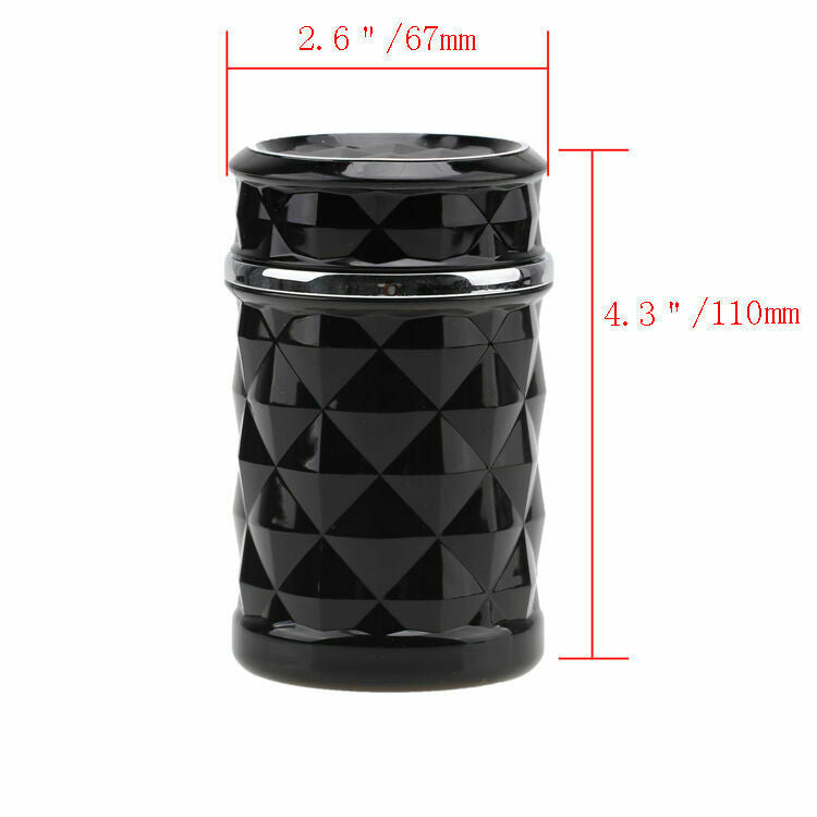 Portable Car Ashtray Cigarette Lighter w/ Blue Led Light for Most Car Cup Holder