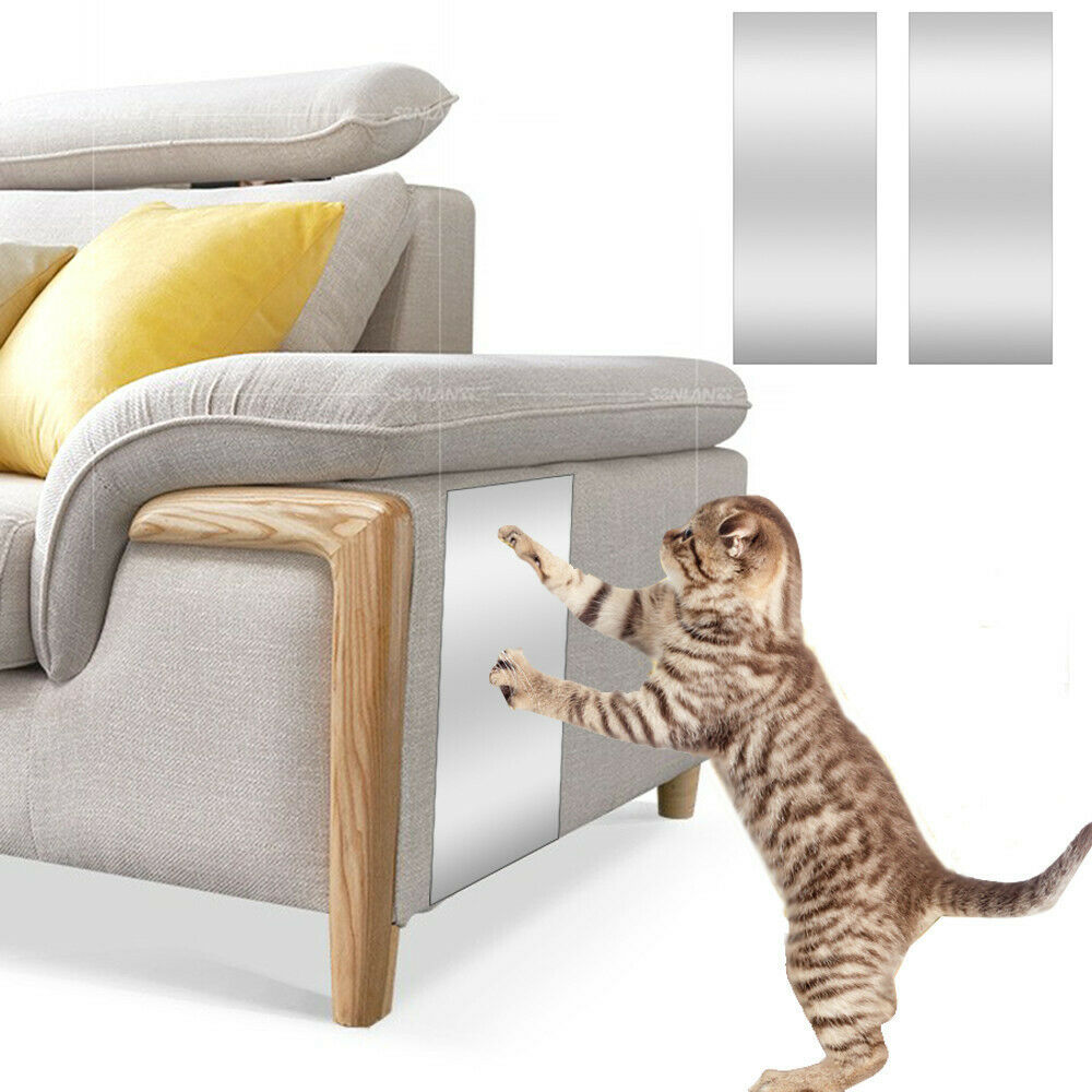 2Pcs Pet Cat Scratch Guard Mat Cat Scratching Post Home Sofa Furniture Protector