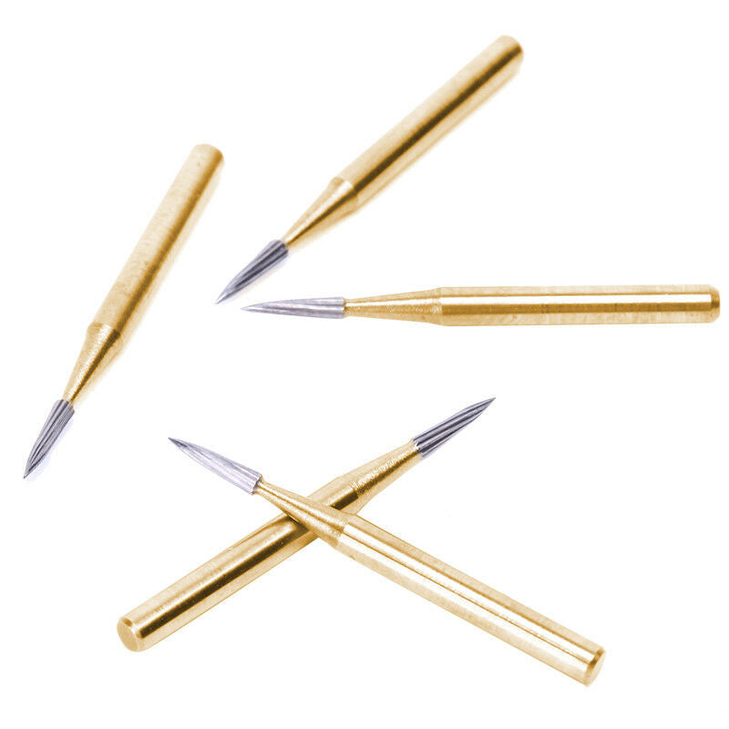3 Box Dental Tungsten Steel Carbide Burs Titanium Coated FG7901 （Friction Grip）