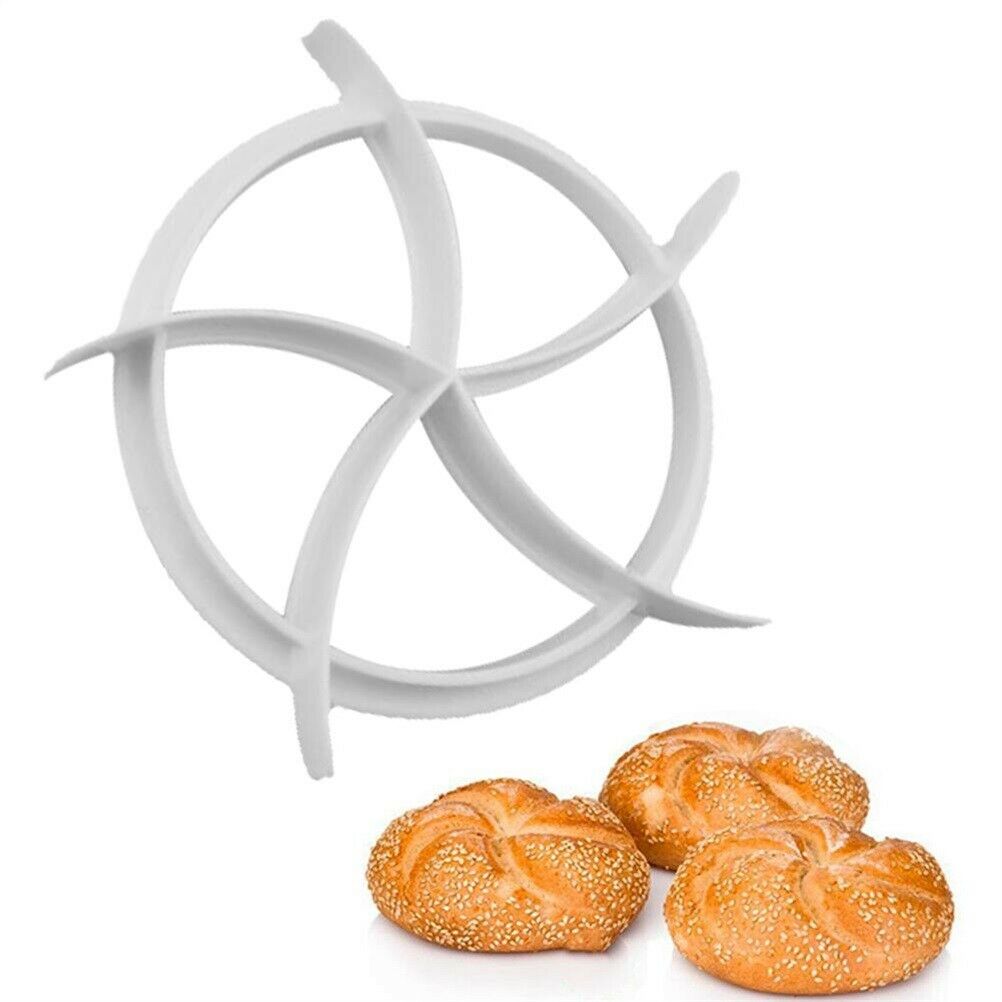 2Pcs Dough Press Mold Set Baking Bread Rolls Mold Plastic Pastry Cutters