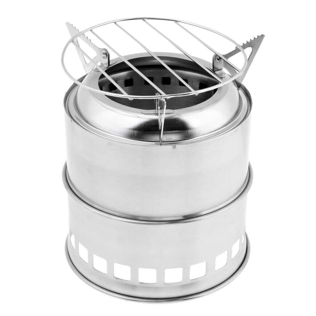 Camping stove made of stainless steel for grill grate