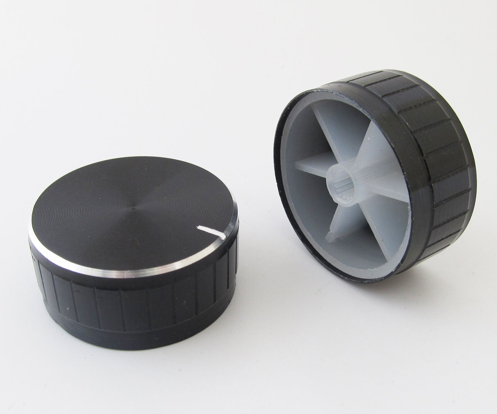50pcs 3color 40x17mm Circular Knob Aluminium Cover for Audio Volume Tone Control