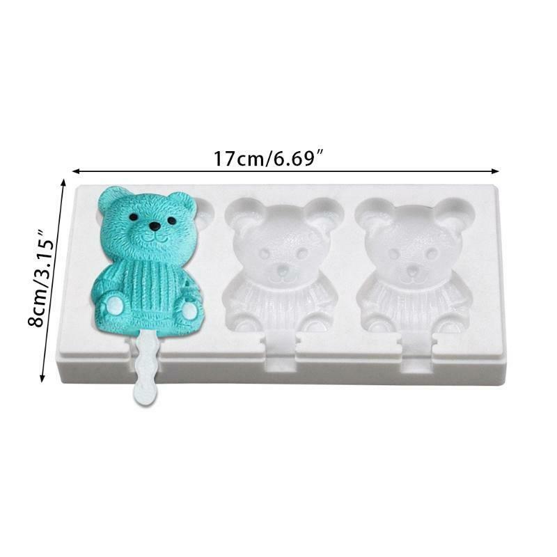 Food Grade Silicone Lollipop Mold Cute Bear Shape Environmentally Firendly Gift