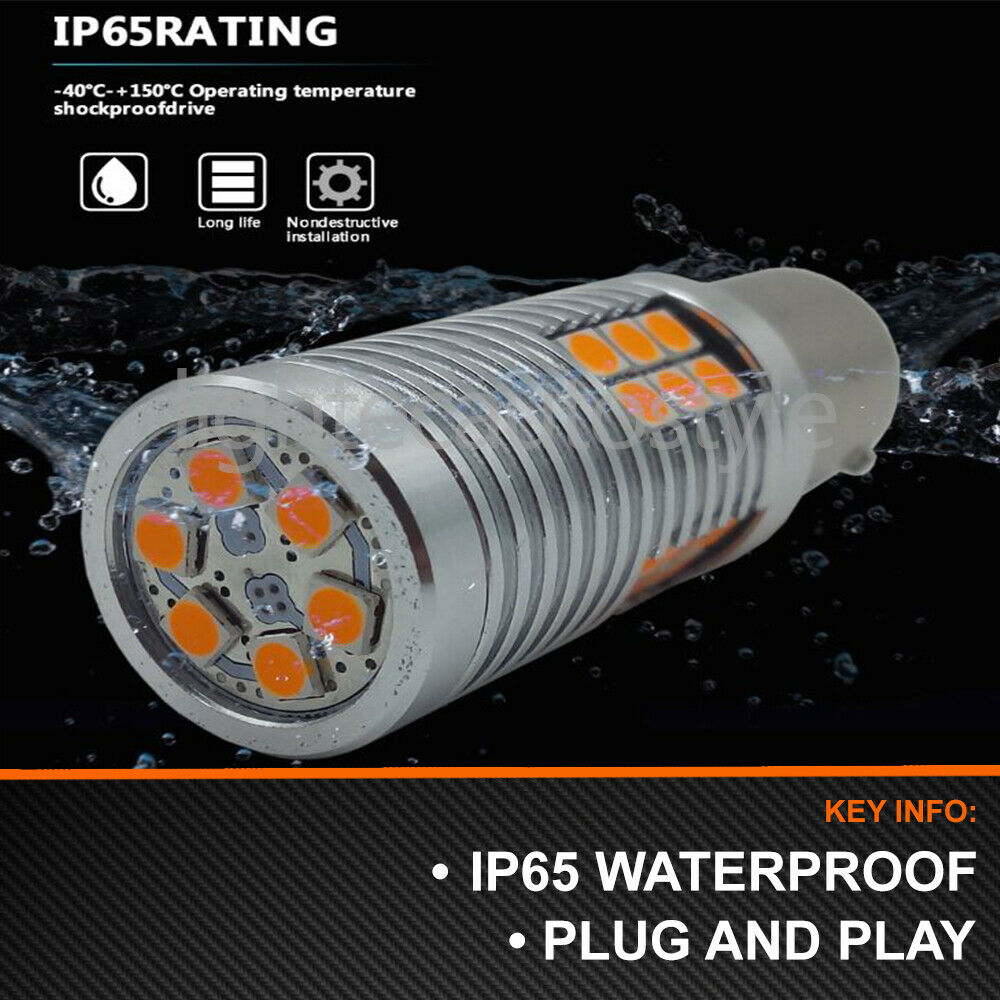 2x BA15S P21W 30SMD AMBER LED CANBUS TURN SIGNAL INDICATOR LIGHT BULBS ORANGE
