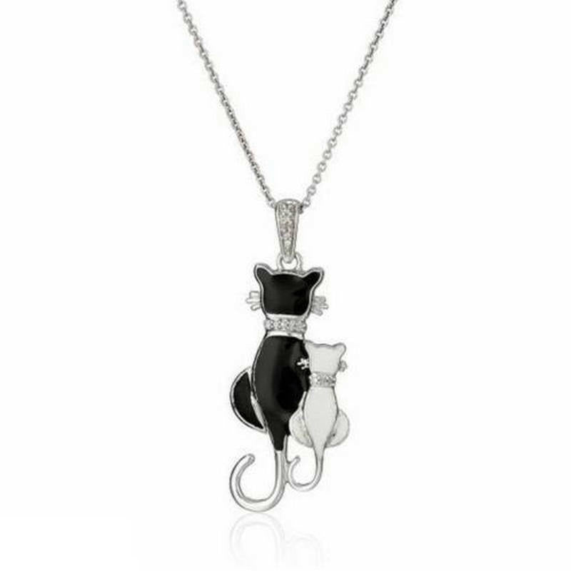 Fashion Women Girl Elegant Lovely Cat Pendant Necklace Sweaters Chain Jewelry