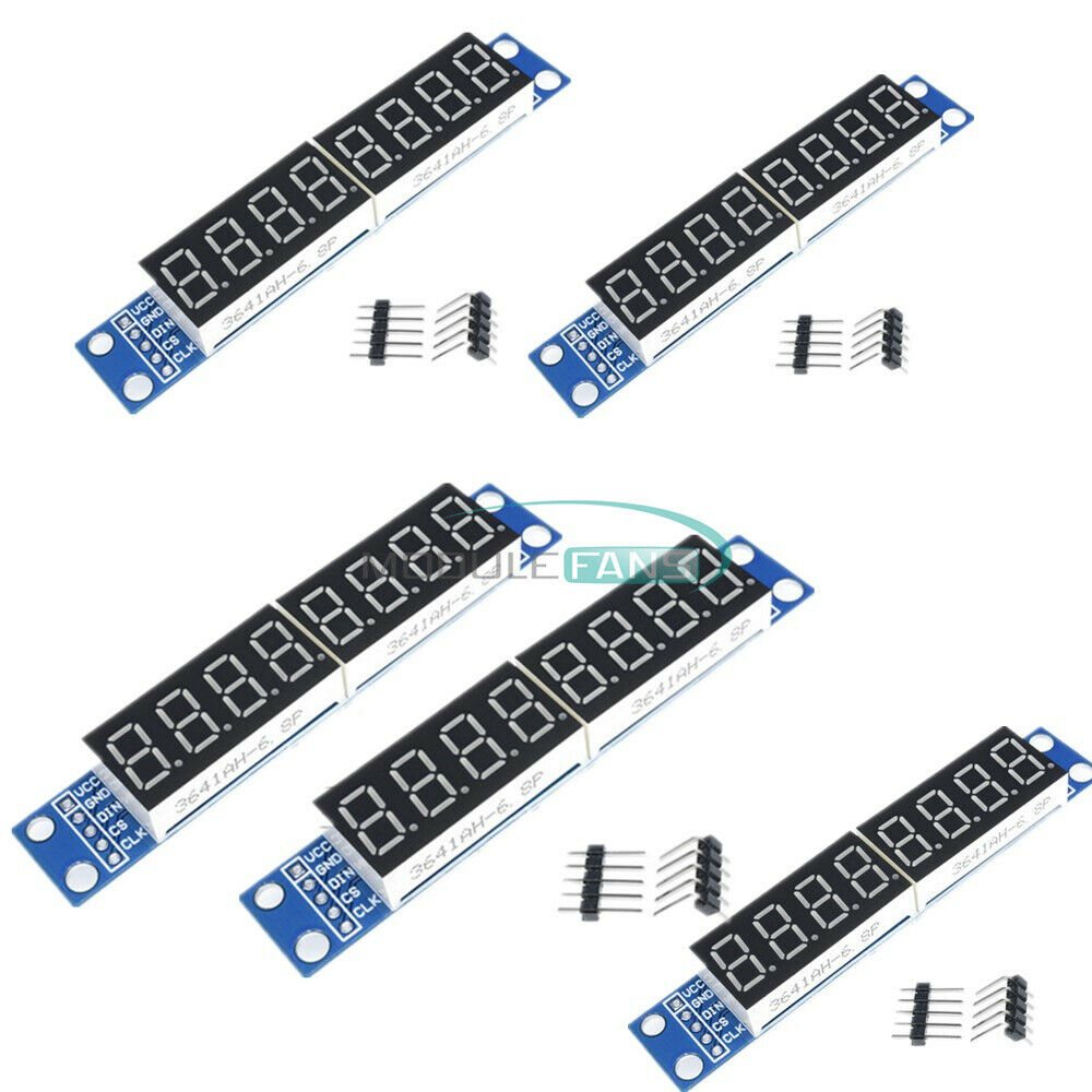 5PCS MAX7219 Dot 8-Digit Digital Red LED Display Module For Arduino Raspberry Pi