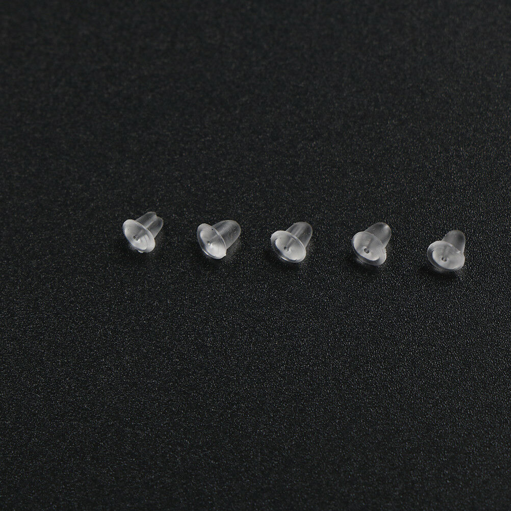 100pcs Earrings Jewelry Accessories Bullet rubber Ear Plugging/blocked DI.l8