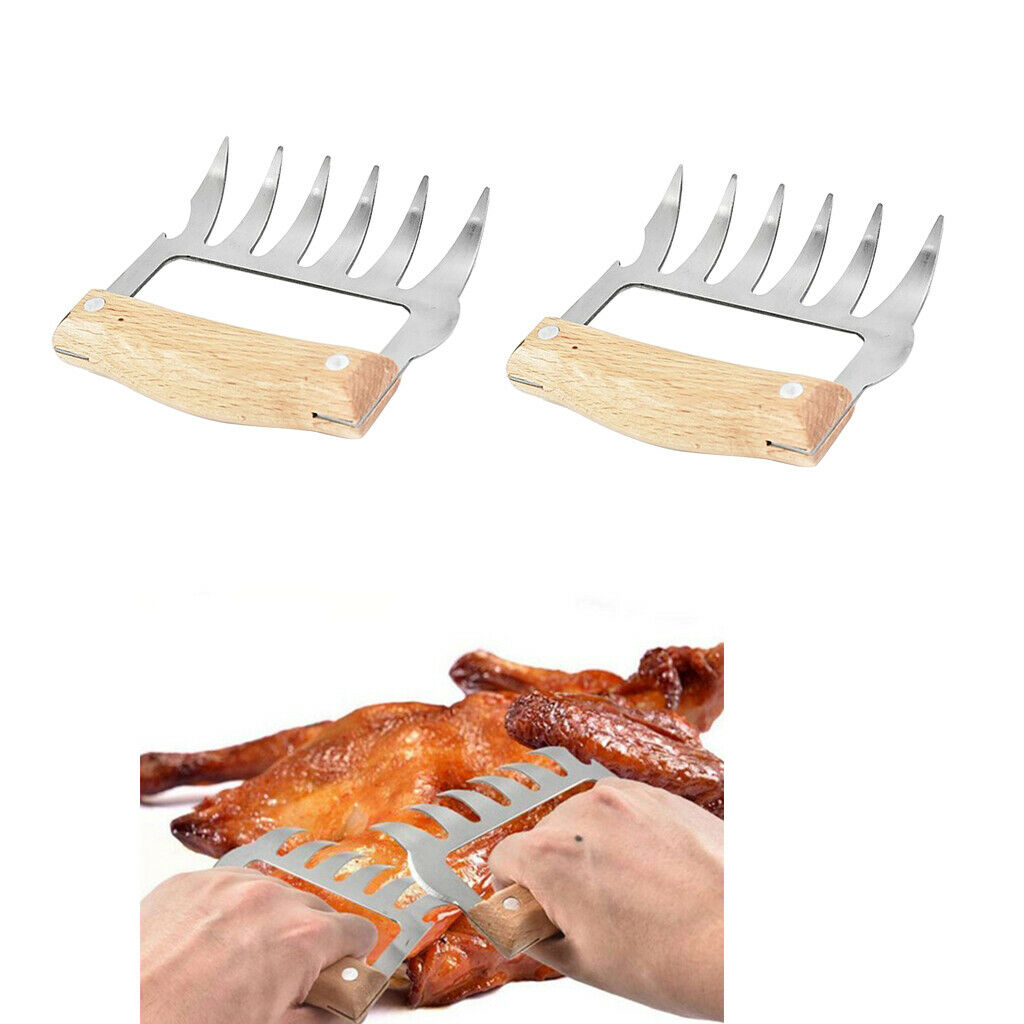 2 Pieces Heat Resistance Bear Claws Clamp Meat Claw Barbecue for Shredding Torn