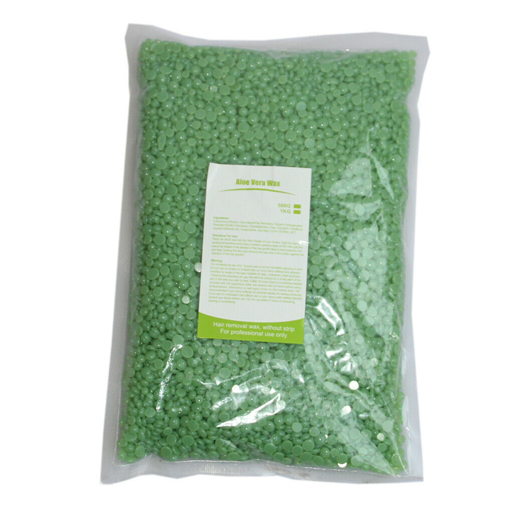 2Pcs 500g Depilatory Hard Wax Beans Effective Hair Removal + Wood Sticks