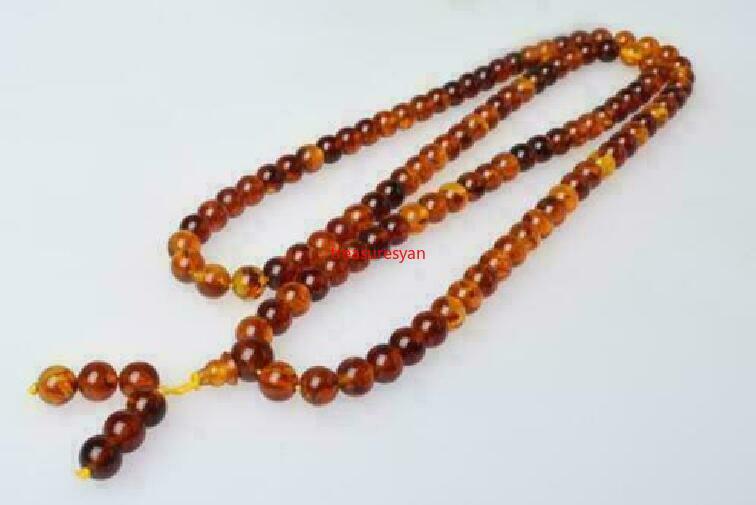Hot 108 beads 10mm Baltic sea exquisite and high-end natural tea amber chain