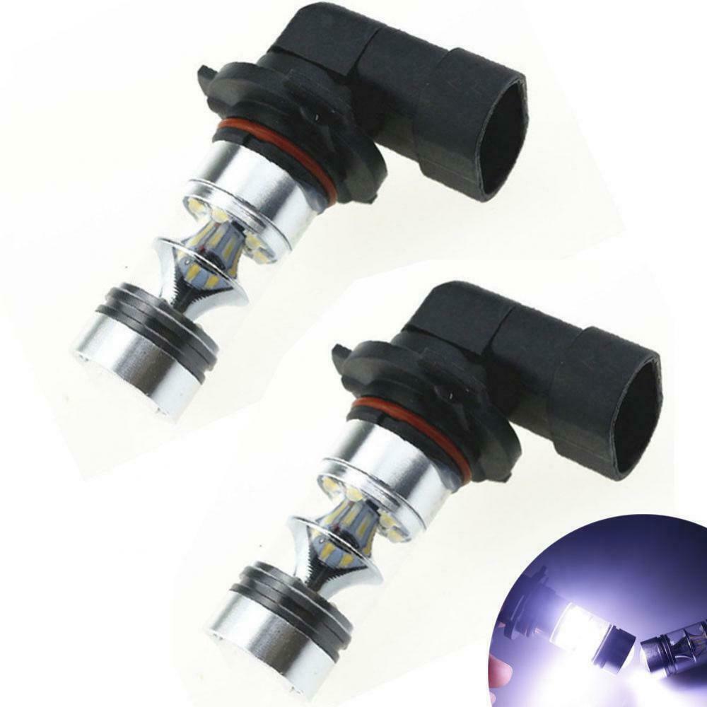 Pair 9006 6000k 100w Led 20smd Floodlight Fog Driving Bulb DRL White