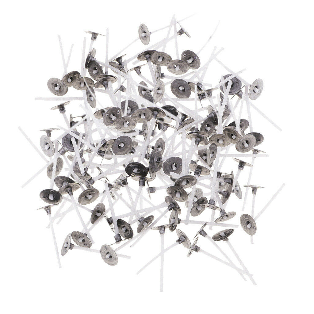 400Set Cotton White Candle Wicks Pre Tabbed w/ Sustainers DIY Candles Making