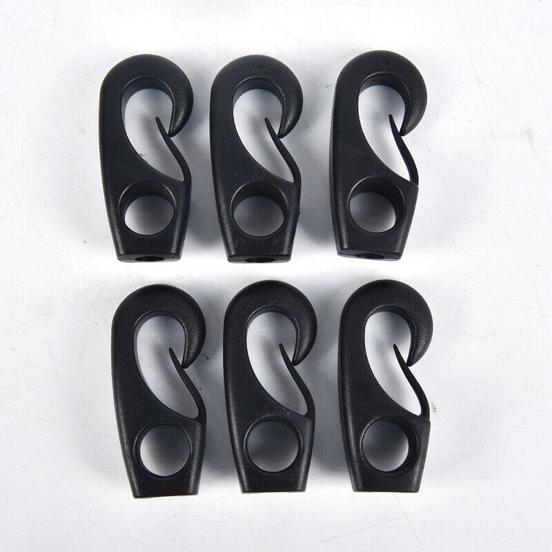 6Pcs Nylon Cord Rope Clip Hook for Kayak Bungee Rope Line Rowing Boat Hoo.l8