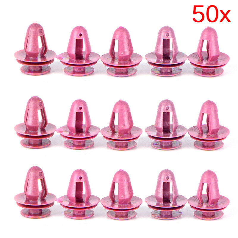 50X For Door Trim & Garnish Panel Retainer Clip Natural Nylon Fastener Lt