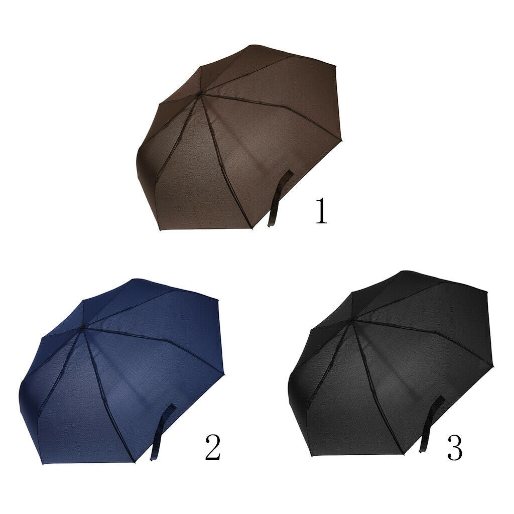 Auto Open&Close 3 Folding Umbrella Travel 8 Rib Foldable Umbrella Parasol