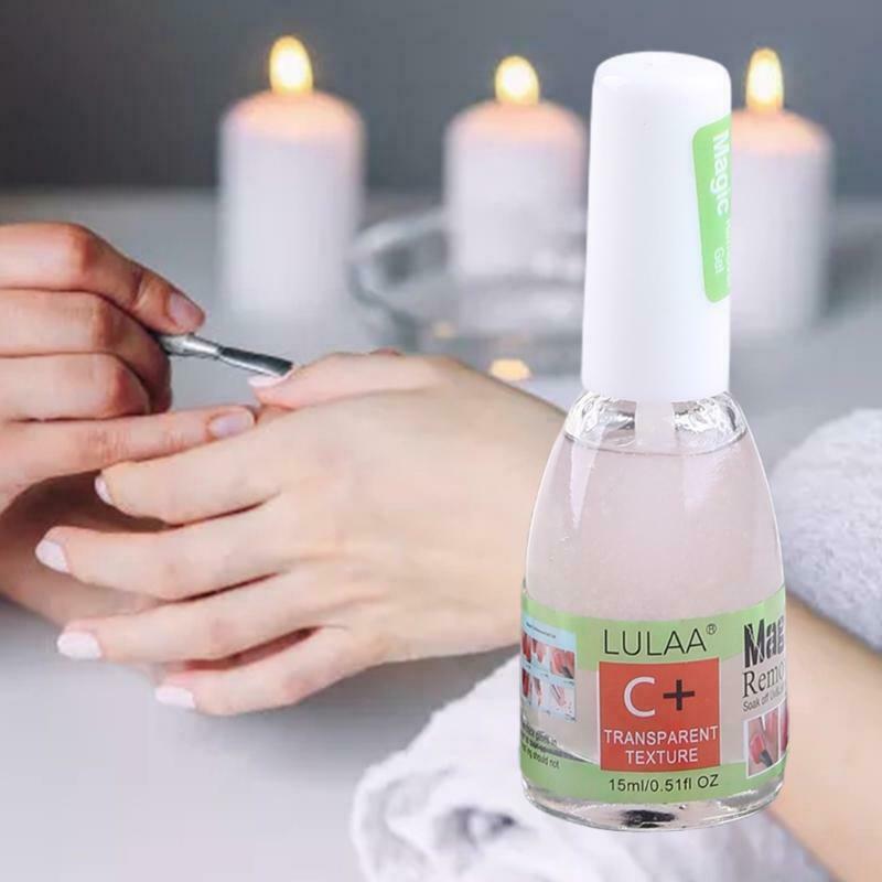 15ml Nail Polish Remover UV Gel Soak Off Removal Manicure Cleaner Tool